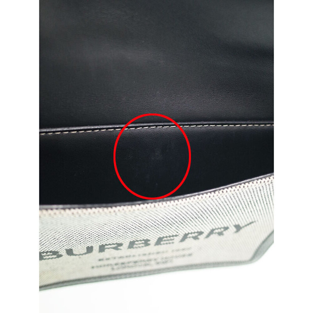 Burberry Two Tone Canvas Leather Pocket Bag - Picture 4 of 9